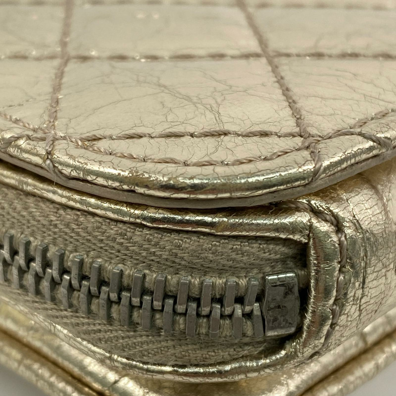 △ CHANEL 香奈兒 Gold Goatskin Silver Tone Metal Mini No.16 Chain Crossbody Bag 金色山羊皮銀色金屬No.16鎖鏈斜揹袋-267010687-7