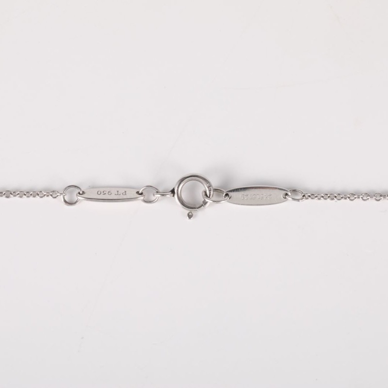 TIFFANY&CO 鑽石pt950水滴形水鑽1.02克拉VVS1項鏈-3