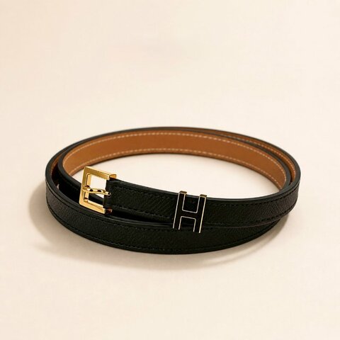 現貨HERMES 愛馬仕 皮帶 POP H 15MM 黑色 85CM