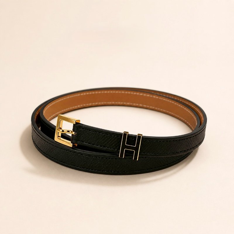 現貨HERMES 愛馬仕 皮帶 POP H 15MM 黑色 85CM-0