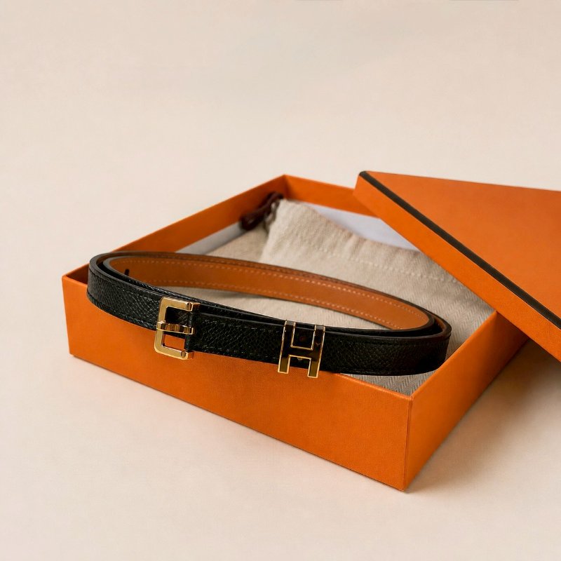 現貨HERMES 愛馬仕 皮帶 POP H 15MM 黑色 85CM-1