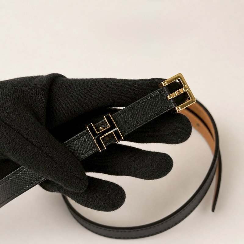 現貨HERMES 愛馬仕 皮帶 POP H 15MM 黑色 85CM-2