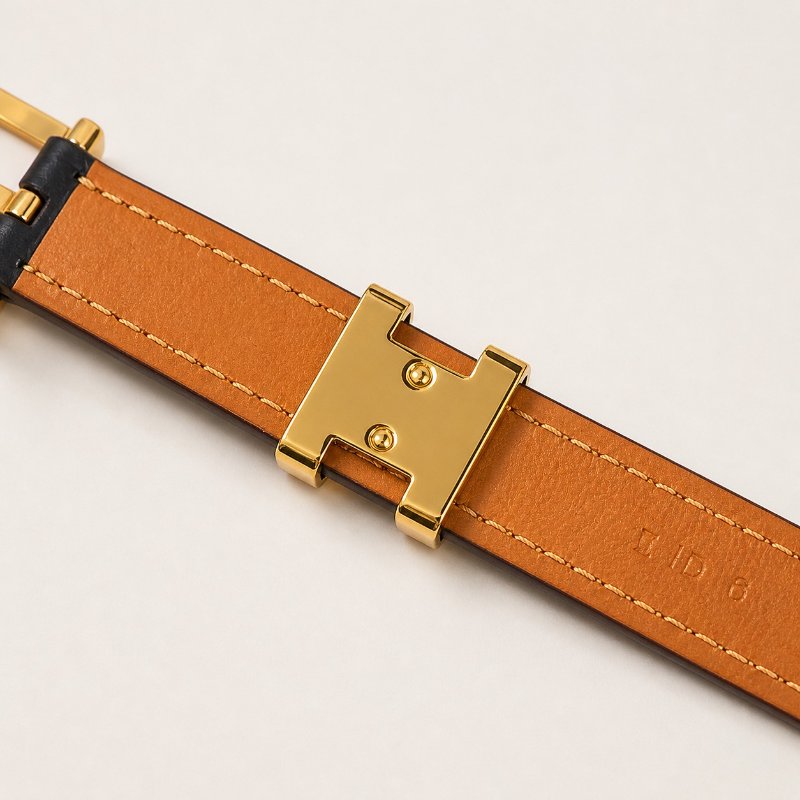 現貨HERMES 愛馬仕 皮帶 POP H 15MM 黑色 85CM-4