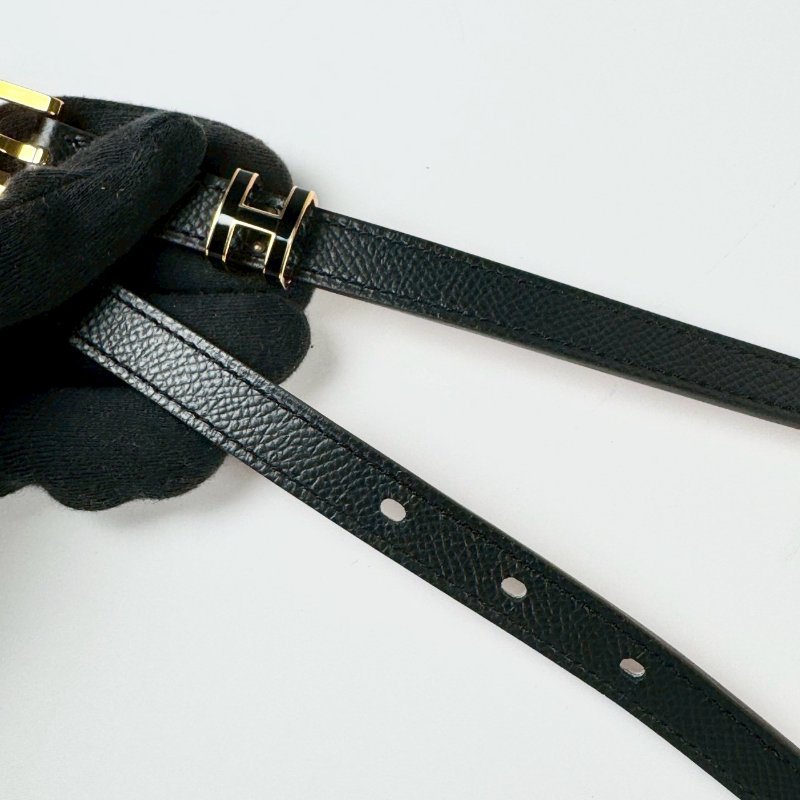 現貨HERMES 愛馬仕 皮帶 POP H 15MM 黑色 85CM-7
