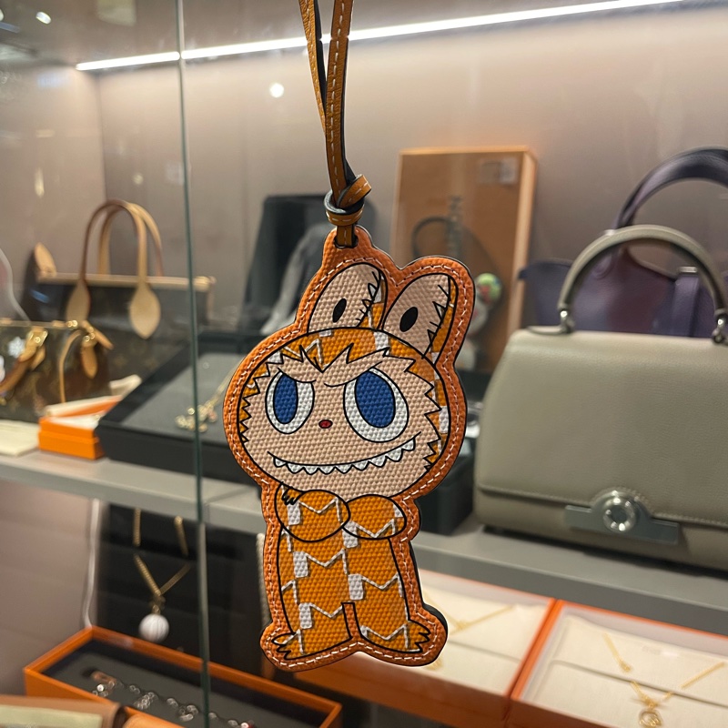 Moynat x Kasing Lung The Monsters Labubu Bag Charm Orange-1