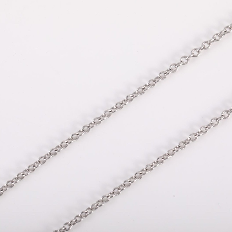 TIFFANY&CO 鑽石pt950PAPERFLOWERS三葉草花朵滿鑽項鏈-3