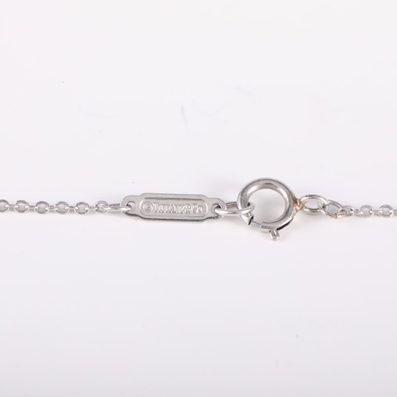 TIFFANY&CO 鑽石pt950PAPERFLOWERS三葉草花朵滿鑽項鏈-4
