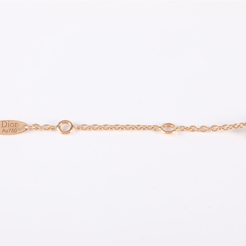 DIOR 18K玫瑰金ROSEDESVENTS滿鑽八芒星羅盤項鏈-3
