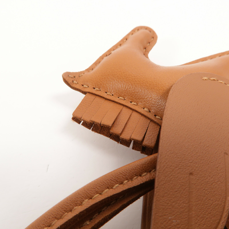 HERMES Milo/Swift皮革Rodeo Pegase PM掛飾Gold-3