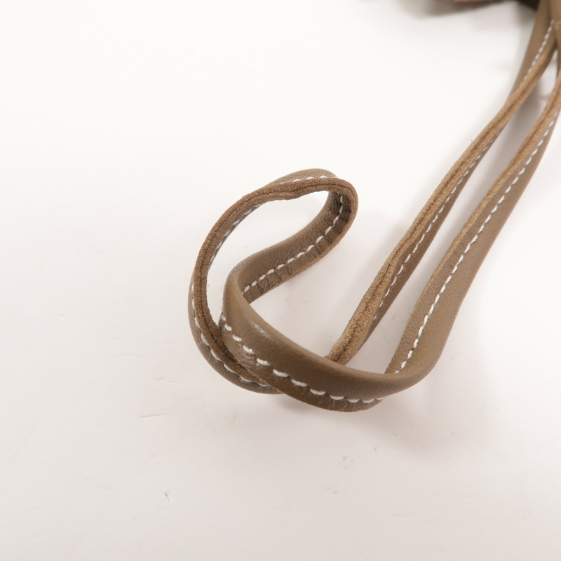 HERMES Milo/Swift皮革Rodeo Pegase PM掛飾Etoupe-9