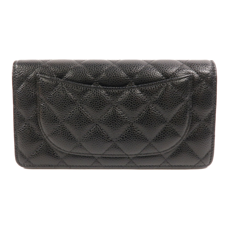 CHANEL 牛皮皮革Classic Long Flap Wallet長錢包-1