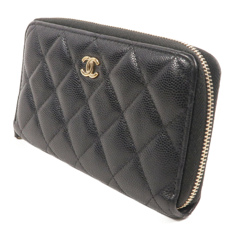 CHANEL 牛皮皮革Classic Medium Zipped Wallet長錢包-2