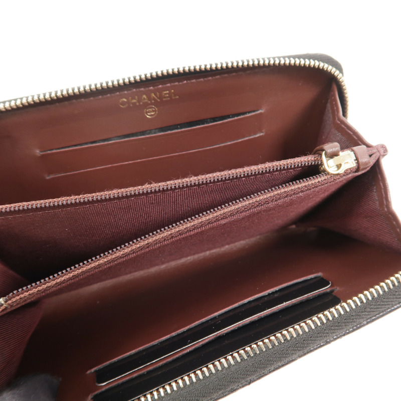 CHANEL 牛皮皮革Classic Medium Zipped Wallet長錢包-6