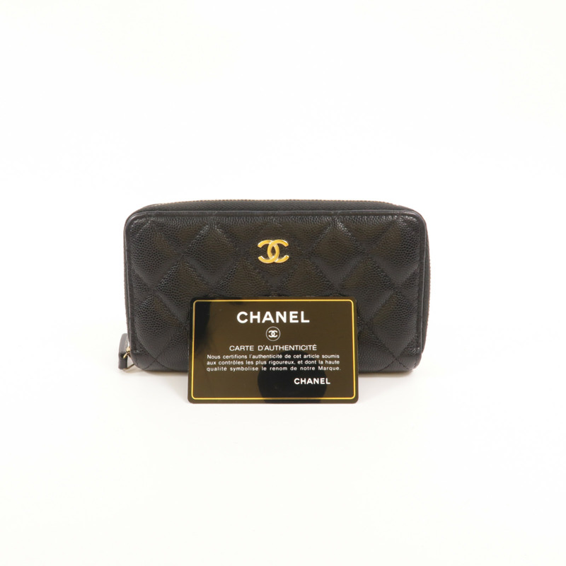 CHANEL 牛皮皮革Classic Medium Zipped Wallet長錢包-12