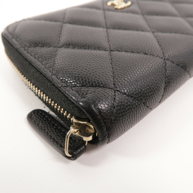 CHANEL 牛皮皮革Classic Medium Zipped Wallet長錢包-13