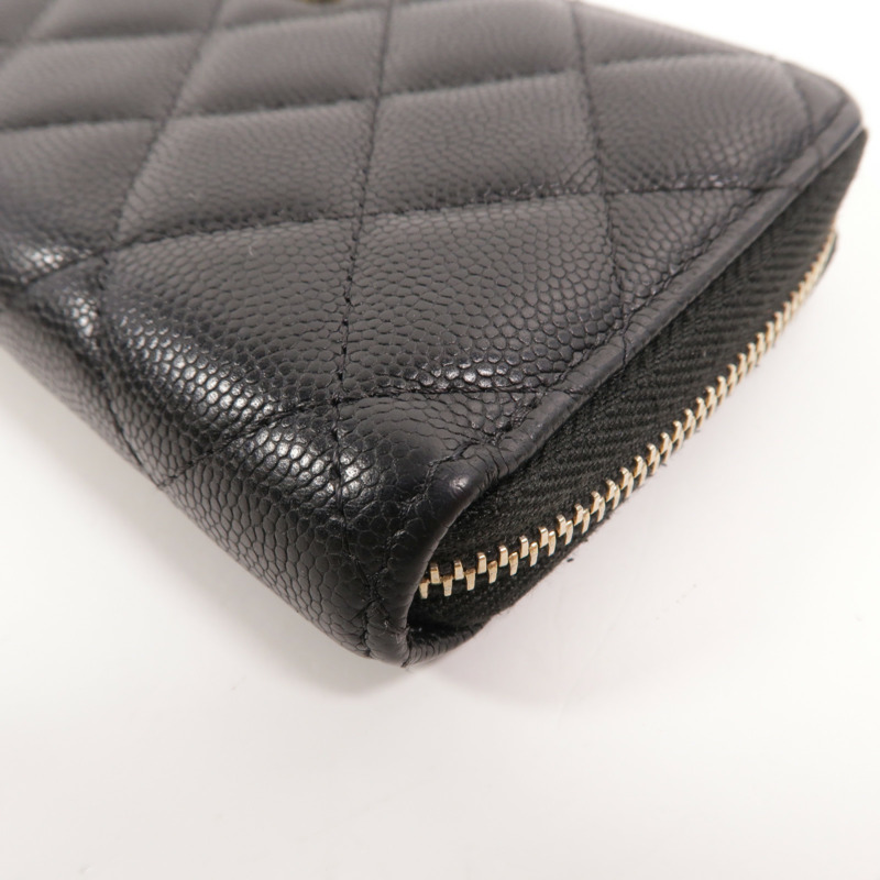 CHANEL 牛皮皮革Classic Medium Zipped Wallet長錢包-14