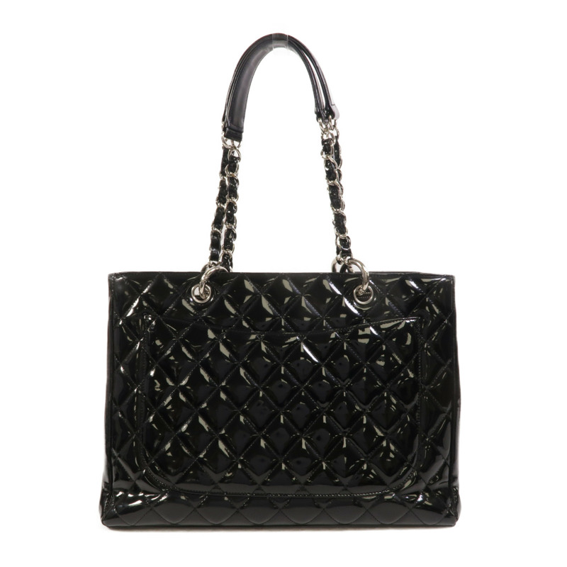 CHANEL 漆皮皮革GST Grand Shopping Tote Bag鏈帶肩背袋-1