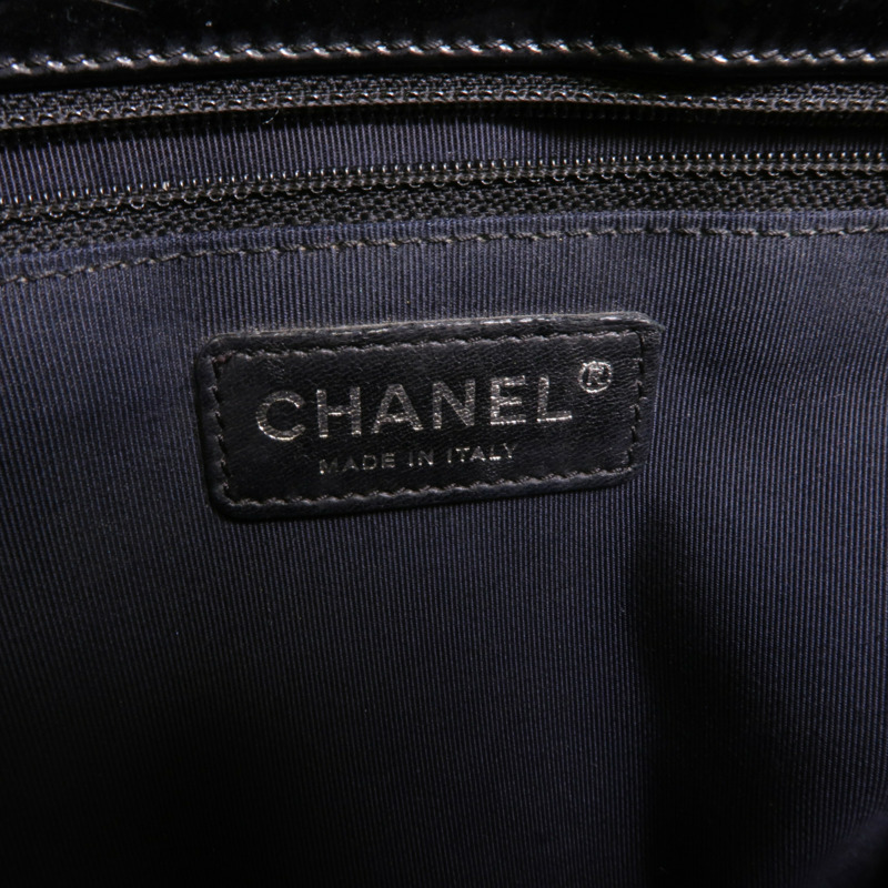 CHANEL 漆皮皮革GST Grand Shopping Tote Bag鏈帶肩背袋-7