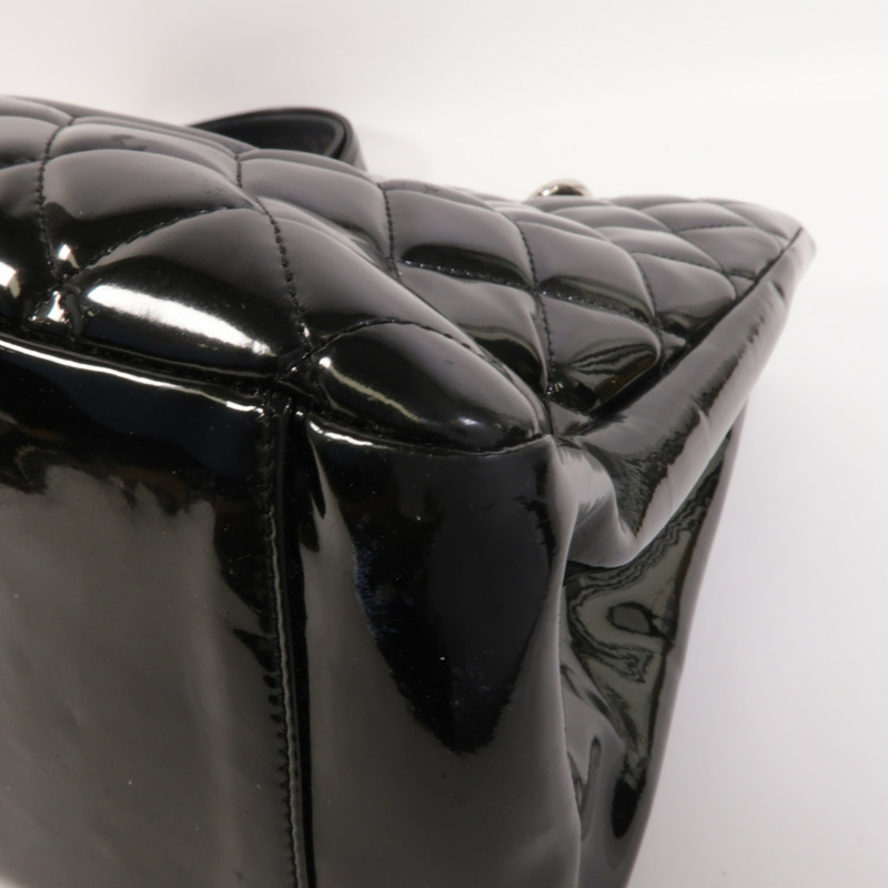 CHANEL 漆皮皮革GST Grand Shopping Tote Bag鏈帶肩背袋-10