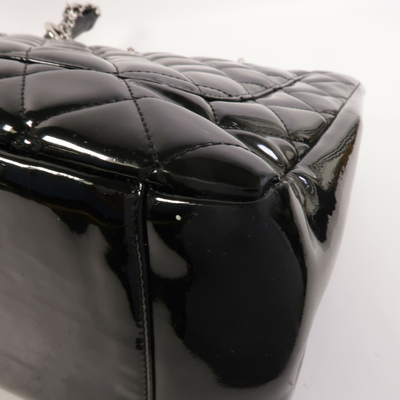 CHANEL 漆皮皮革GST Grand Shopping Tote Bag鏈帶肩背袋-12