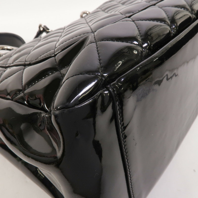 CHANEL 漆皮皮革GST Grand Shopping Tote Bag鏈帶肩背袋-13