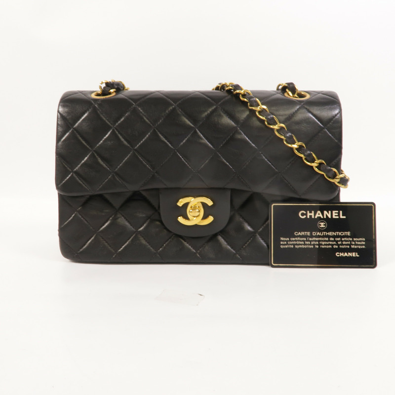 CHANEL 羊皮皮革Vintage Classic 23鏈帶肩背袋-9