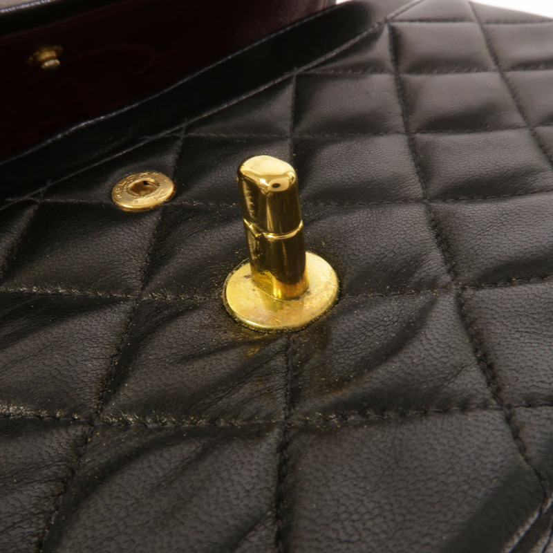 CHANEL 羊皮皮革Vintage Classic 23鏈帶肩背袋-18
