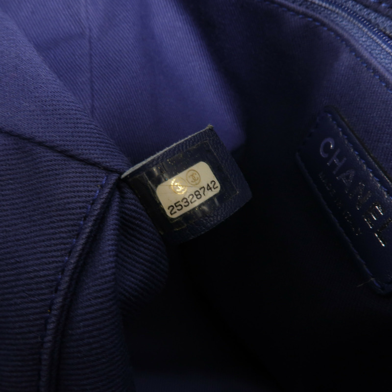 CHANEL 帆布Deauville MM鏈帶肩背袋-6