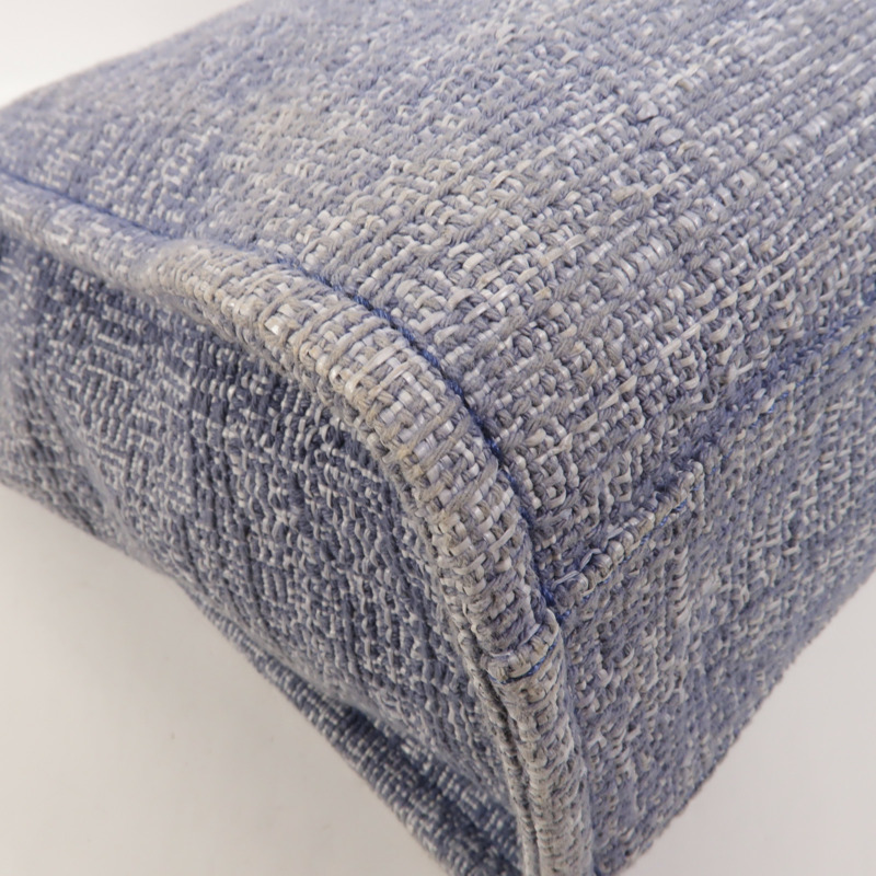 CHANEL 帆布Deauville MM鏈帶肩背袋-13