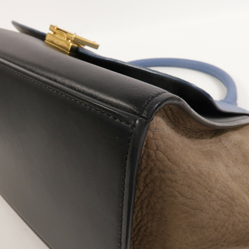 CELINE 牛皮皮革Trapeze手挽肩背兩用袋-9