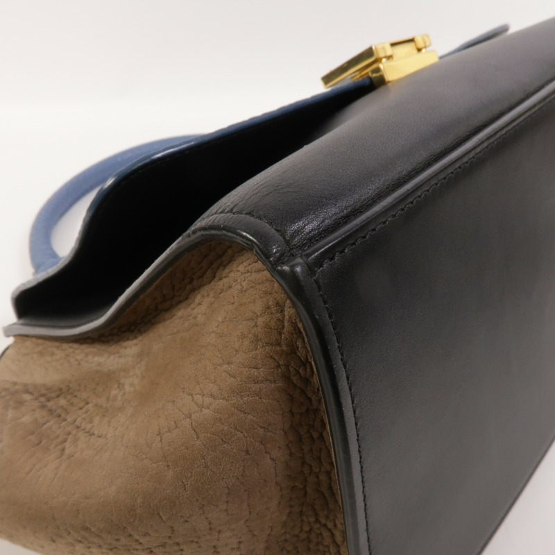 CELINE 牛皮皮革Trapeze手挽肩背兩用袋-10