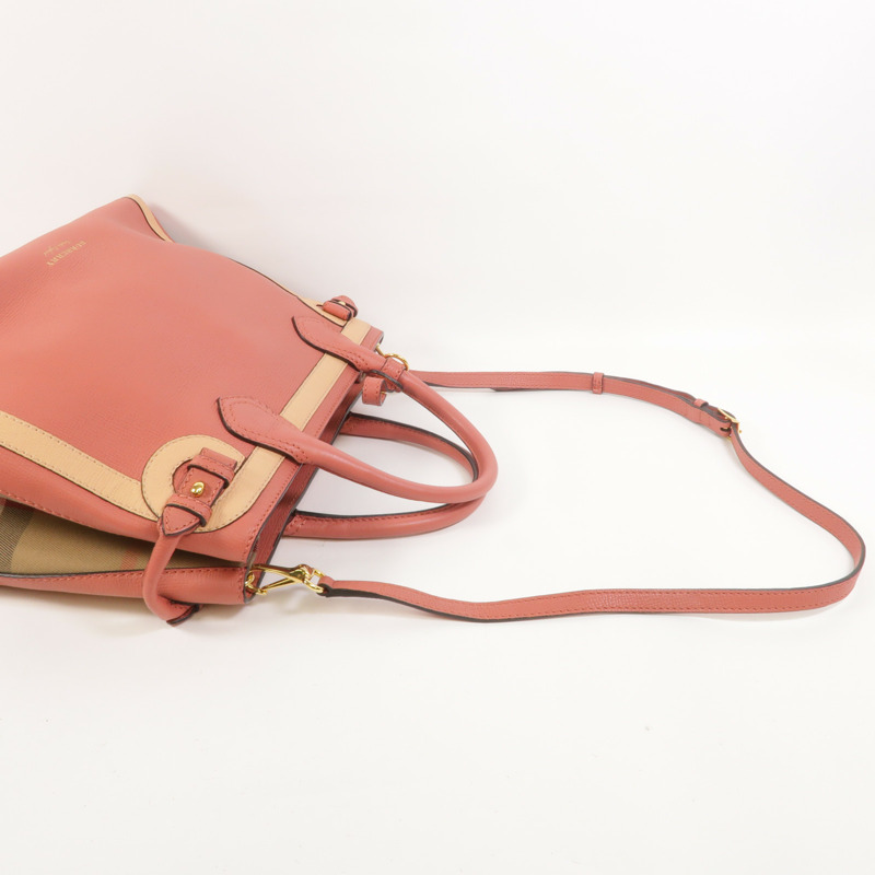 BURBERRY 牛皮皮革Banner Tote Medium手挽肩背兩用袋-8