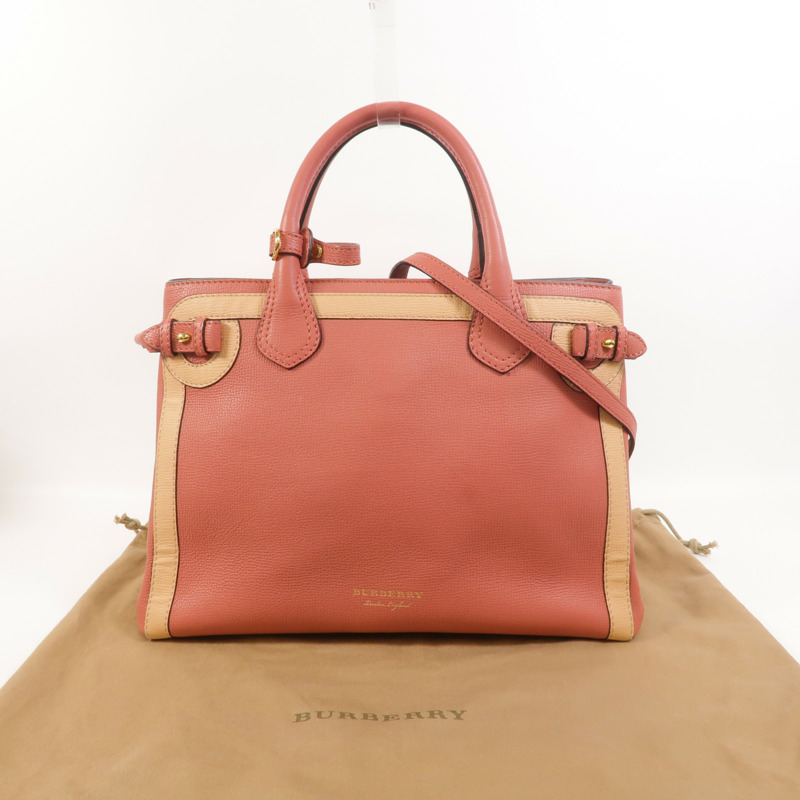 BURBERRY 牛皮皮革Banner Tote Medium手挽肩背兩用袋-9