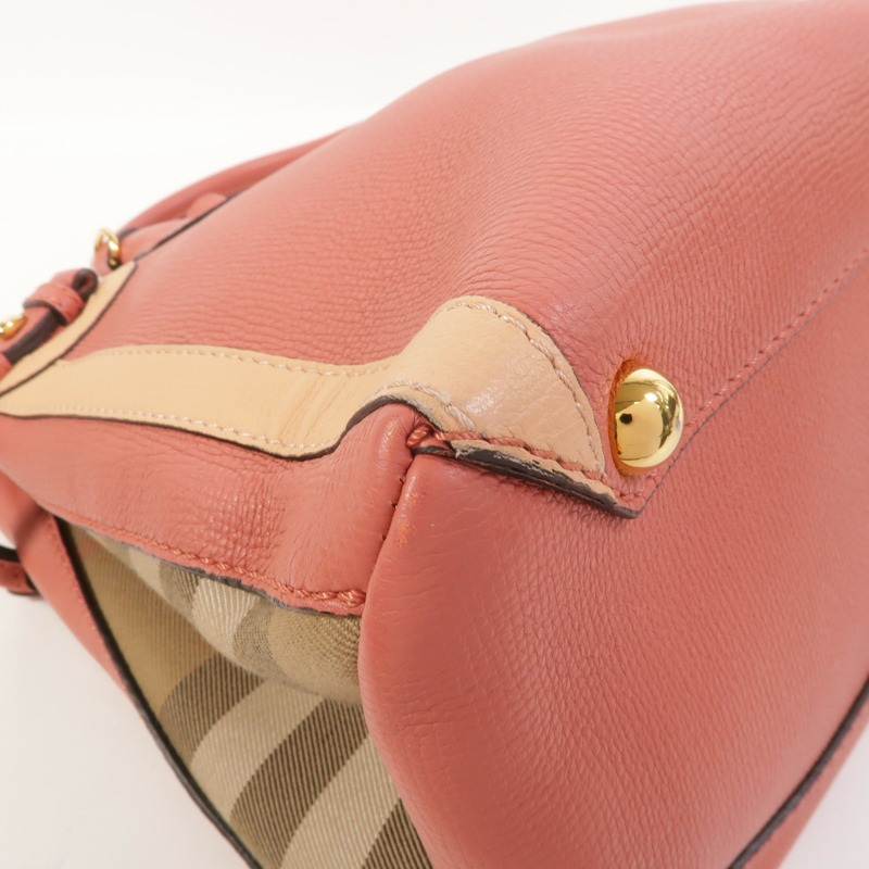 BURBERRY 牛皮皮革Banner Tote Medium手挽肩背兩用袋-11
