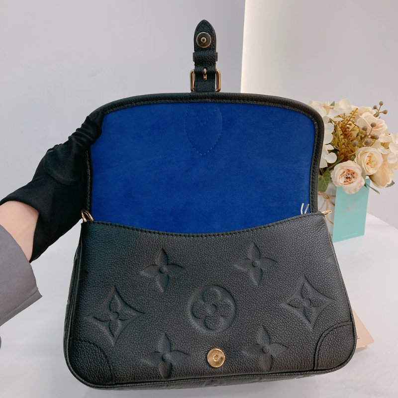 MS0726 Louis Vuitton 路易威登 戴安娜 牛皮 黑色 金扣 Diane Calfskin Black x GHW-13