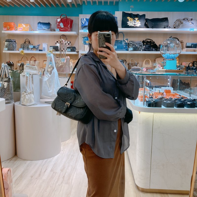 MS0726 Louis Vuitton 路易威登 戴安娜 牛皮 黑色 金扣 Diane Calfskin Black x GHW-29