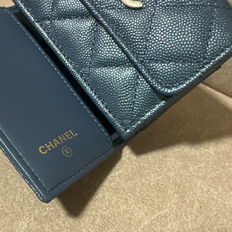 CHANEL 💫 美人魚 珠光 迷你 三折 短夾-10