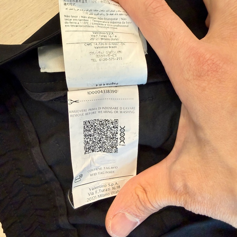Valentino 👍🏻 黑色西褲 ，100%Real正貨-4