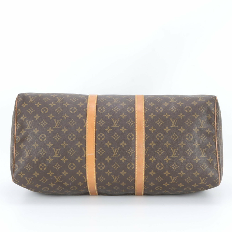 路易威登 Monogram Keepall 55 M41424 皮革波士頓手提包男士旅行包-4