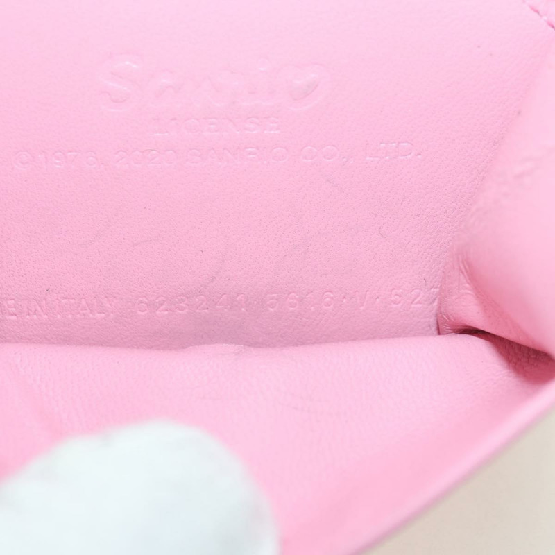 【日本直送】BALENCIAGA 迷你鏈條皮夾 Kitty 皮革粉紅銀色 623241 正品 170544SM-10