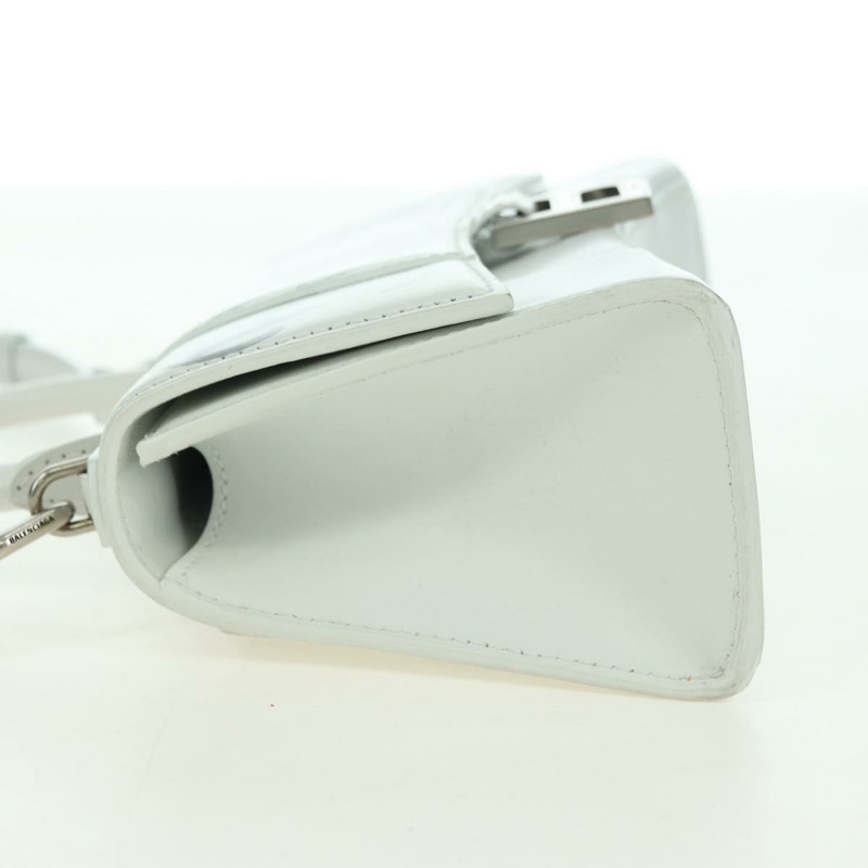 【日本直送】BALENCIAGA 沙漏形手提包 皮革 兩用 白色 銀色 592833 正品 bs34969M-2