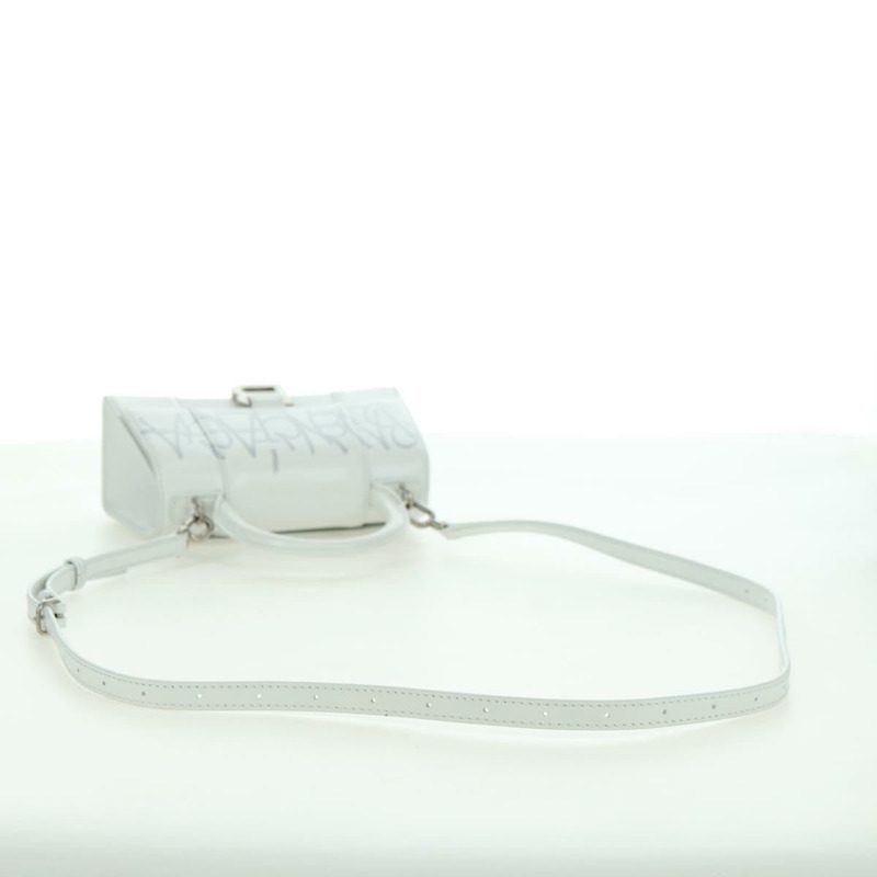 【日本直送】BALENCIAGA 沙漏形手提包 皮革 兩用 白色 銀色 592833 正品 bs34969M-7