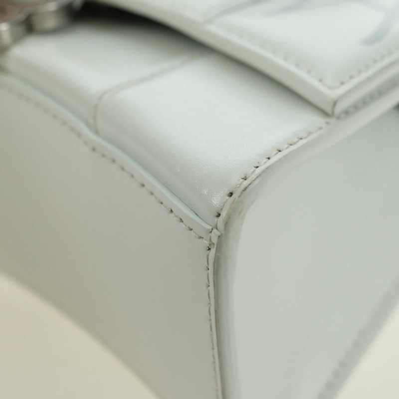 【日本直送】BALENCIAGA 沙漏形手提包 皮革 兩用 白色 銀色 592833 正品 bs34969M-17