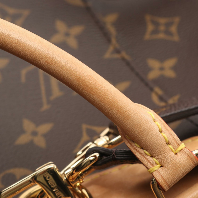 路易威登 MontsourisPM 雙肩包 M11198 Monogram 皮革 棕色 二手-10
