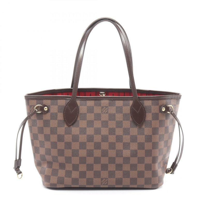 路易威登 Neverfull PM 手提包 N51109 Damier Ebene 帆布皮革二手-0