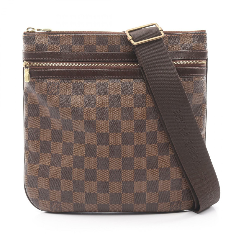 LOUIS VUITTON Pochette Bosphore 單肩包 N51111 Damier 帆布 Ebene 二手 LV-0