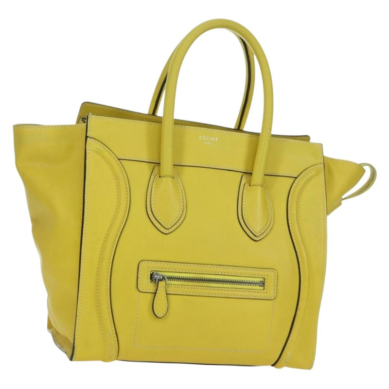 【日本直送】CELINE Luggage Mini Shopper 手提包 皮革 黃色 正品 ep14591V-0