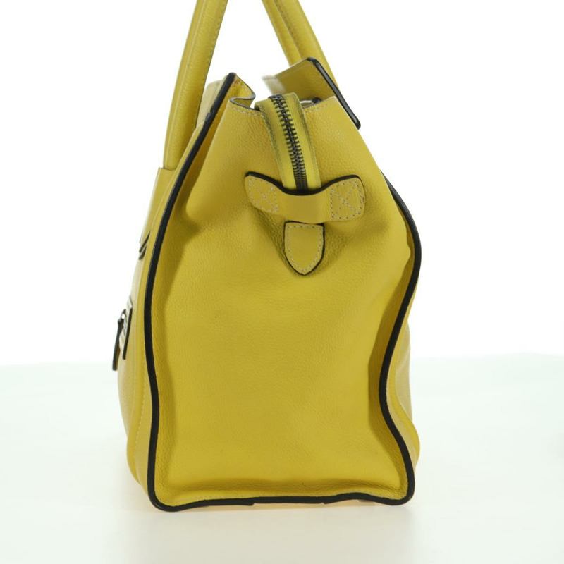 【日本直送】CELINE Luggage Mini Shopper 手提包 皮革 黃色 正品 ep14591V-3