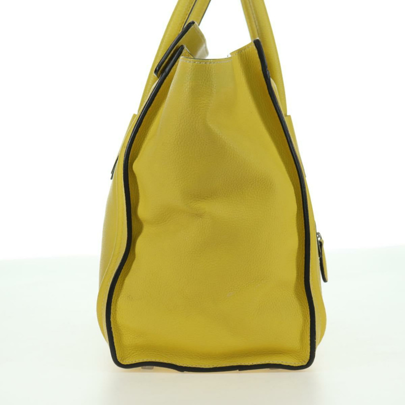 【日本直送】CELINE Luggage Mini Shopper 手提包 皮革 黃色 正品 ep14591V-4
