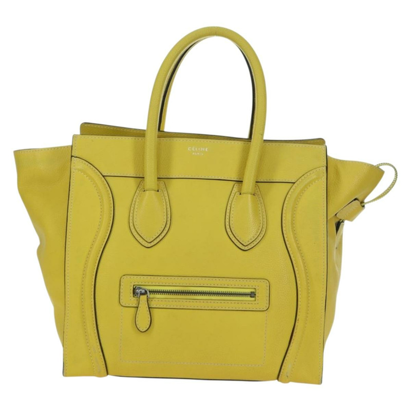 【日本直送】CELINE Luggage Mini Shopper 手提包 皮革 黃色 正品 ep14591V-12